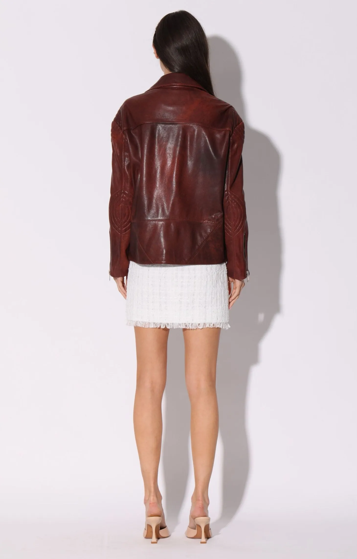 Alexa Jacket, Redwood-Leather>Walter Baker Hot