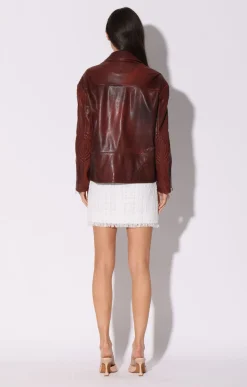 Alexa Jacket, Redwood-Leather><noscript><img width=