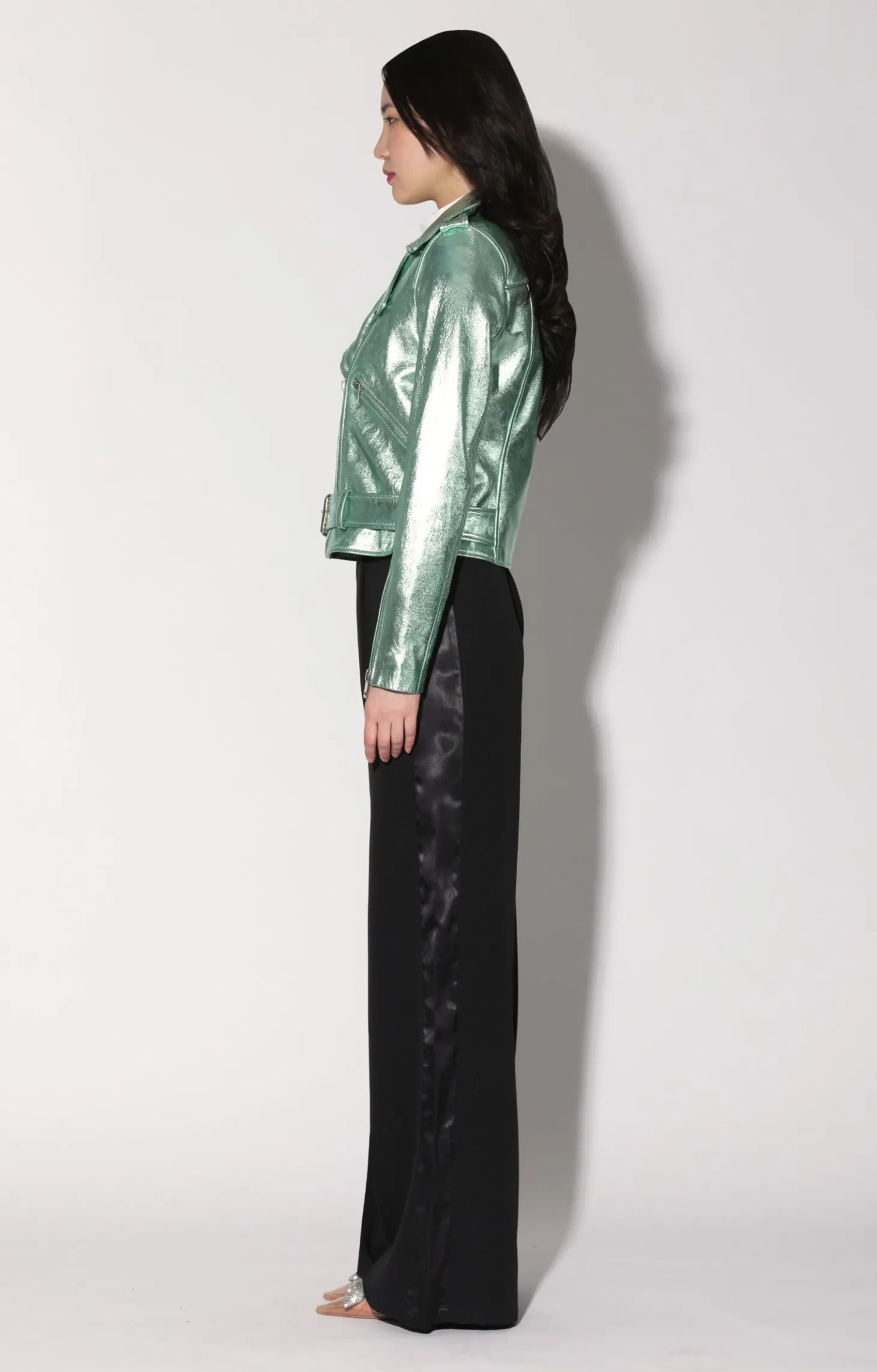 Allison Jacket, Mint Metallic-Leather>Walter Baker Best