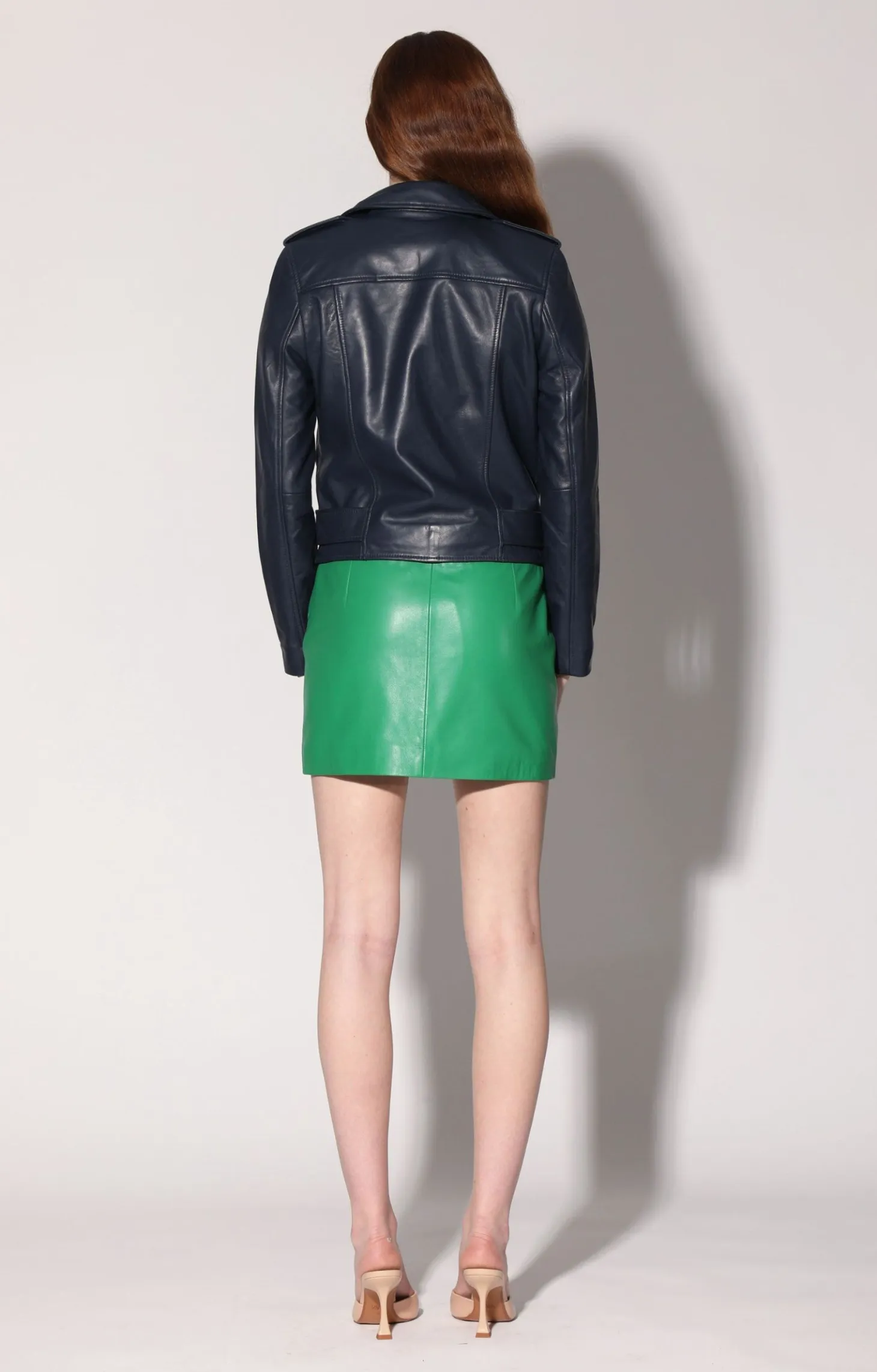 Allison Jacket, Navy-Leather>Walter Baker Best Sale