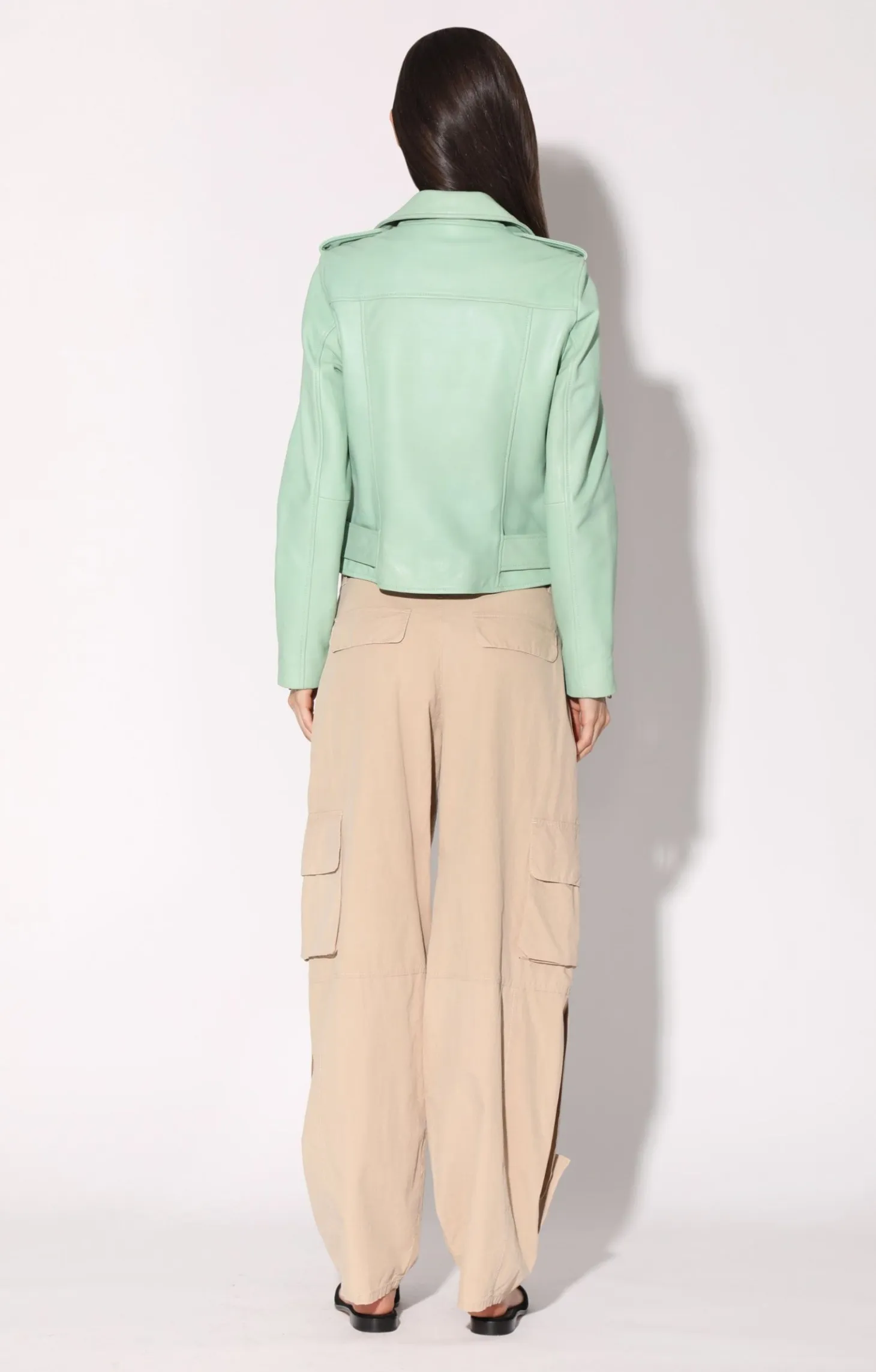 Allison Jacket, Pistachio-Leather>Walter Baker Outlet