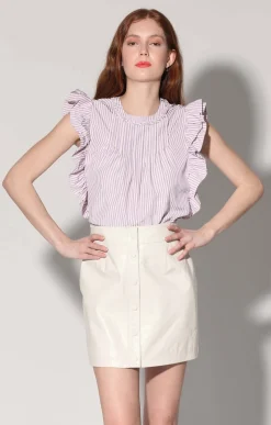 Amy Skirt, Oyster Patent-Leather>Walter Baker Hot