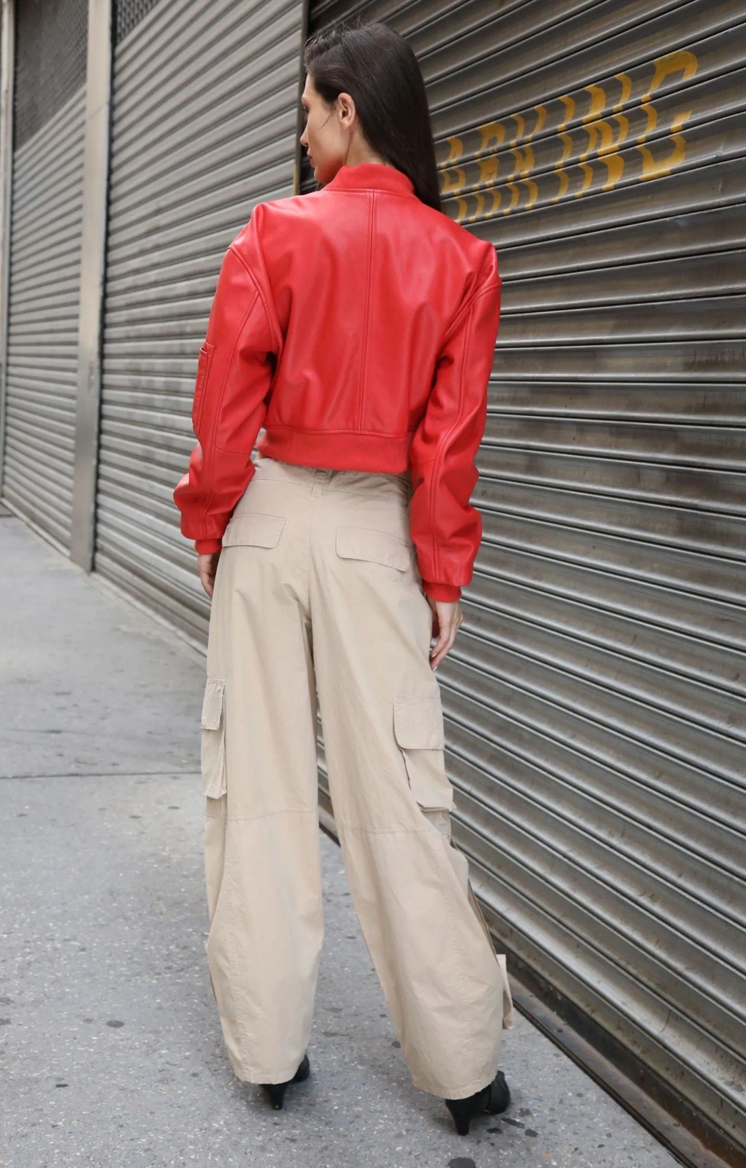 Andrea Jacket, Scarlet-Leather>Walter Baker Sale