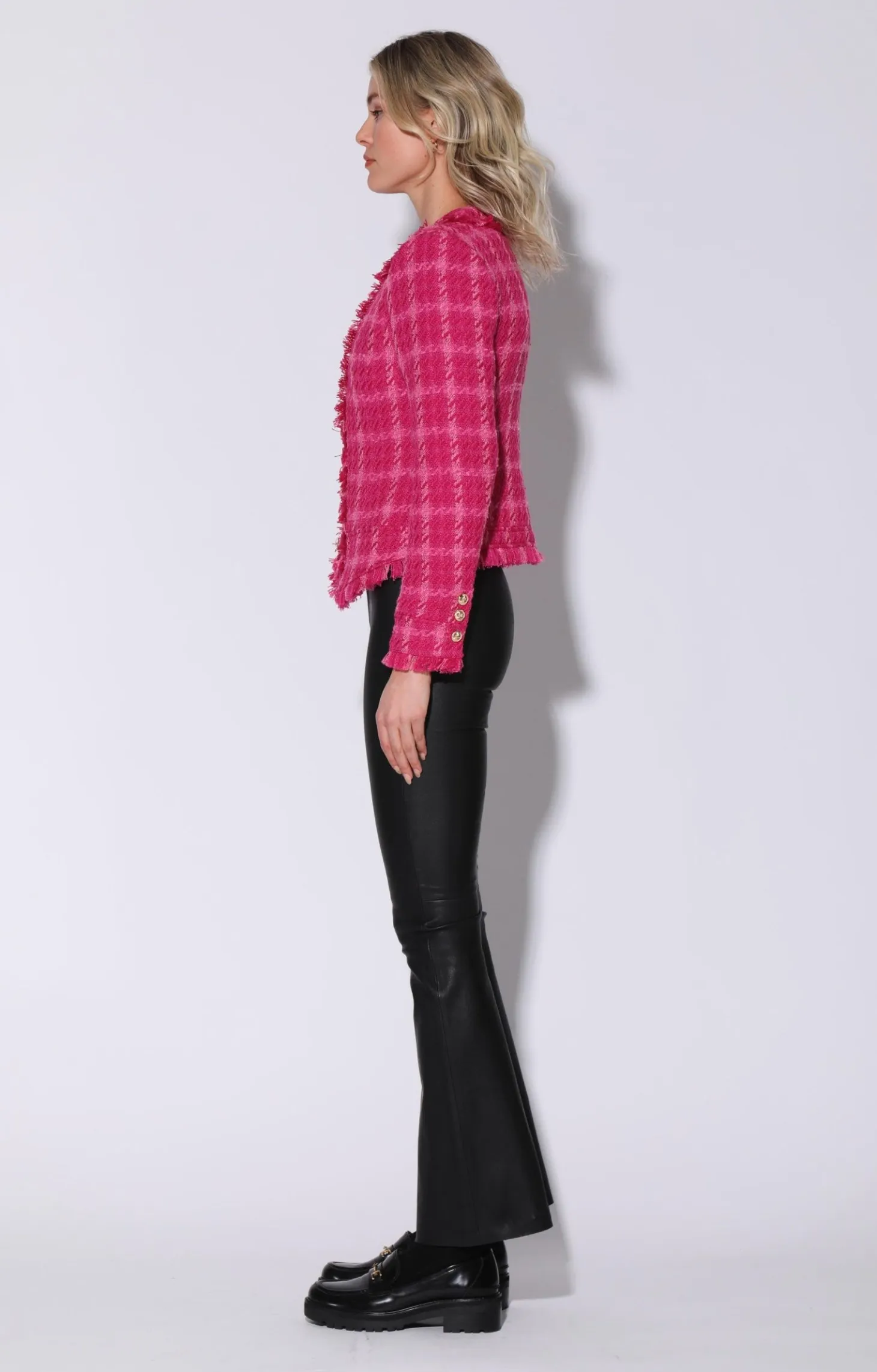 Brittany Jacket, Magenta Electric Tweed>Walter Baker Store