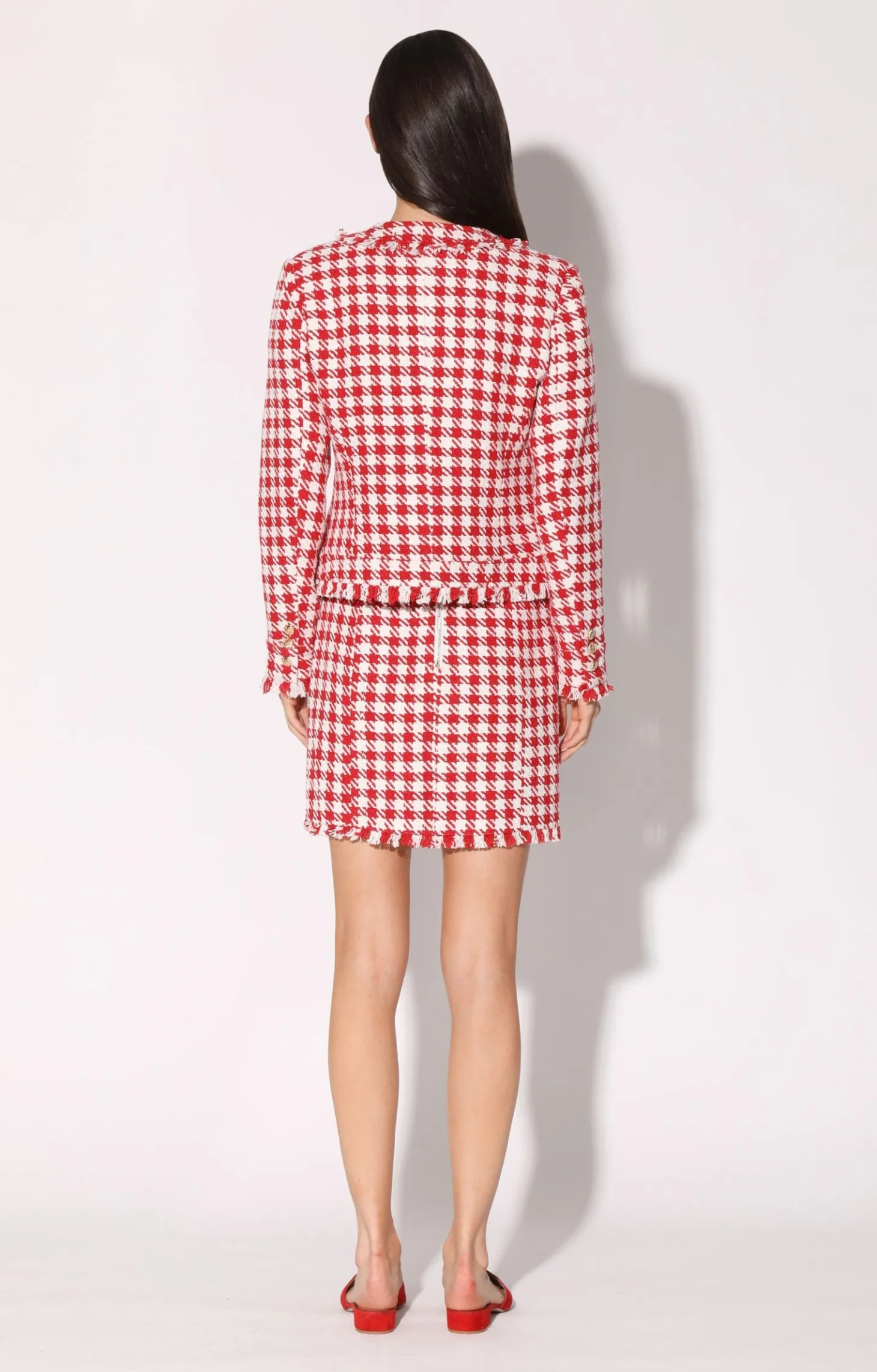 Brittany Jacket, Picnic Tweed Red>Walter Baker Best Sale