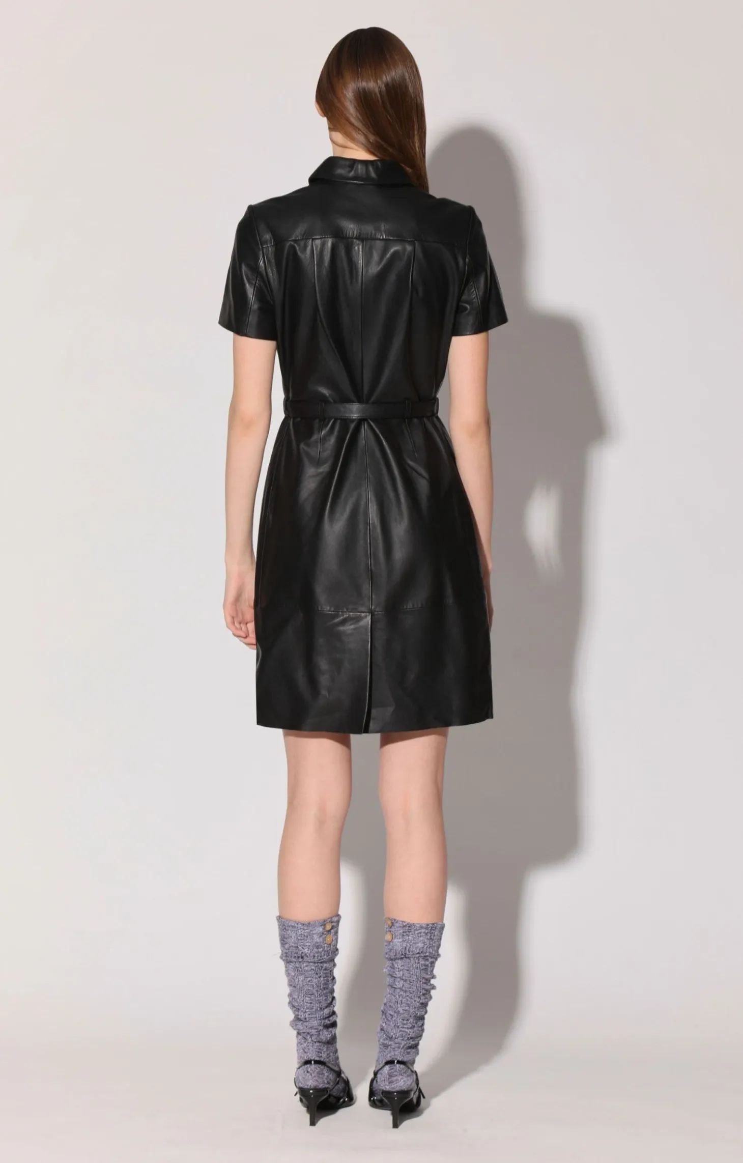 Chloe Dress, Black-Leather>Walter Baker Best Sale
