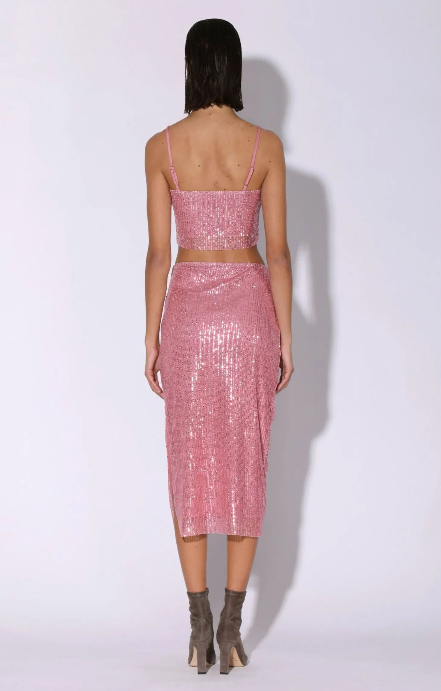 Crista Skirt, City Sequin Rose>Walter Baker Discount