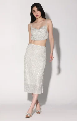Crista Skirt, Ice Sequin>Walter Baker Discount