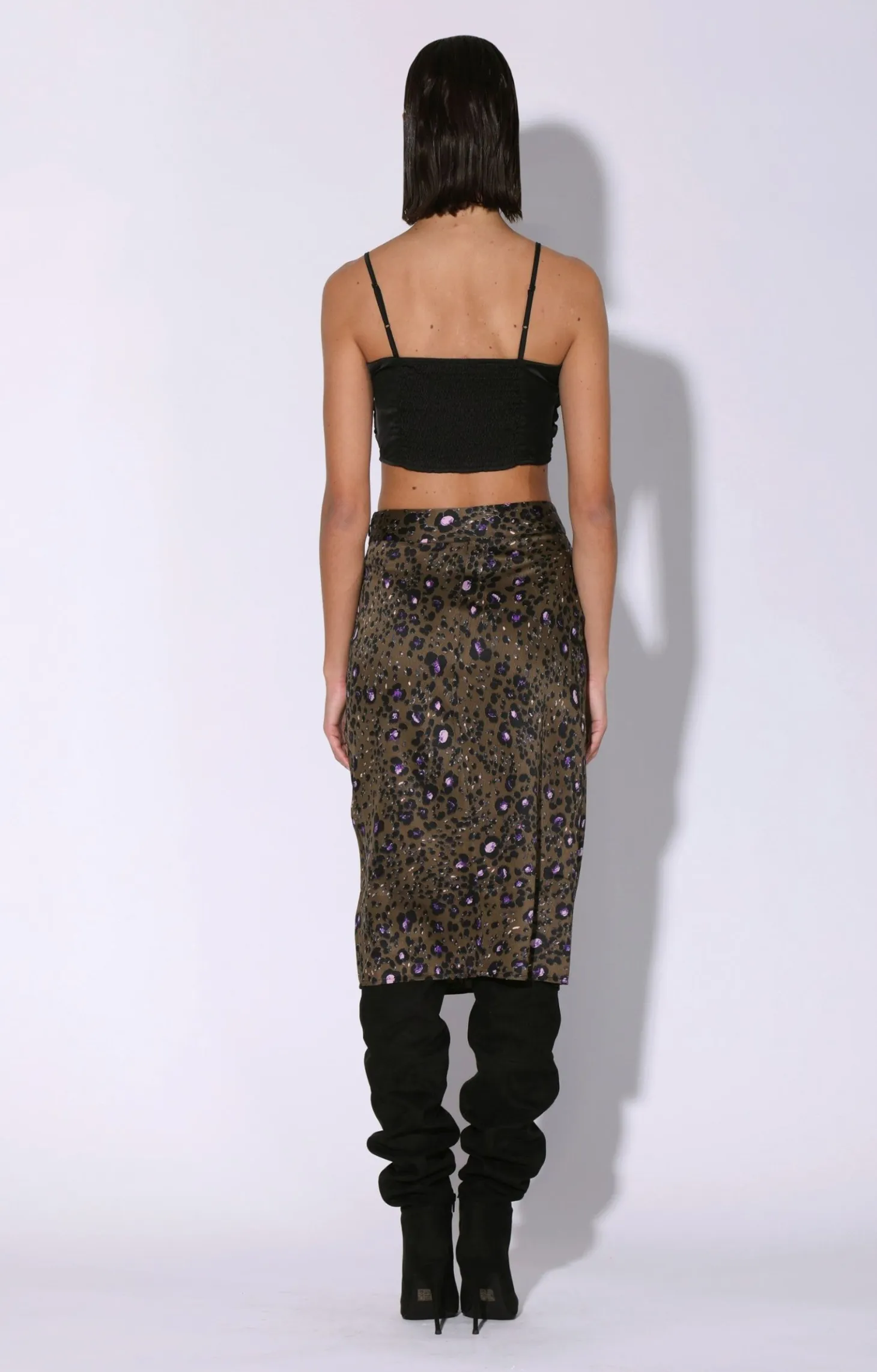 Daya Skirt, Olive Leopard>Walter Baker Outlet