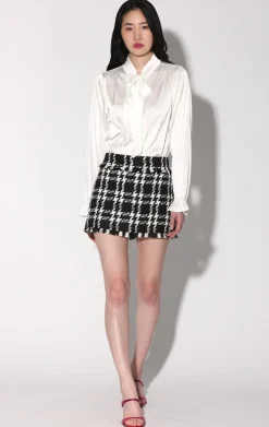 Della Skirt, Heritage Tweed Black>Walter Baker Hot