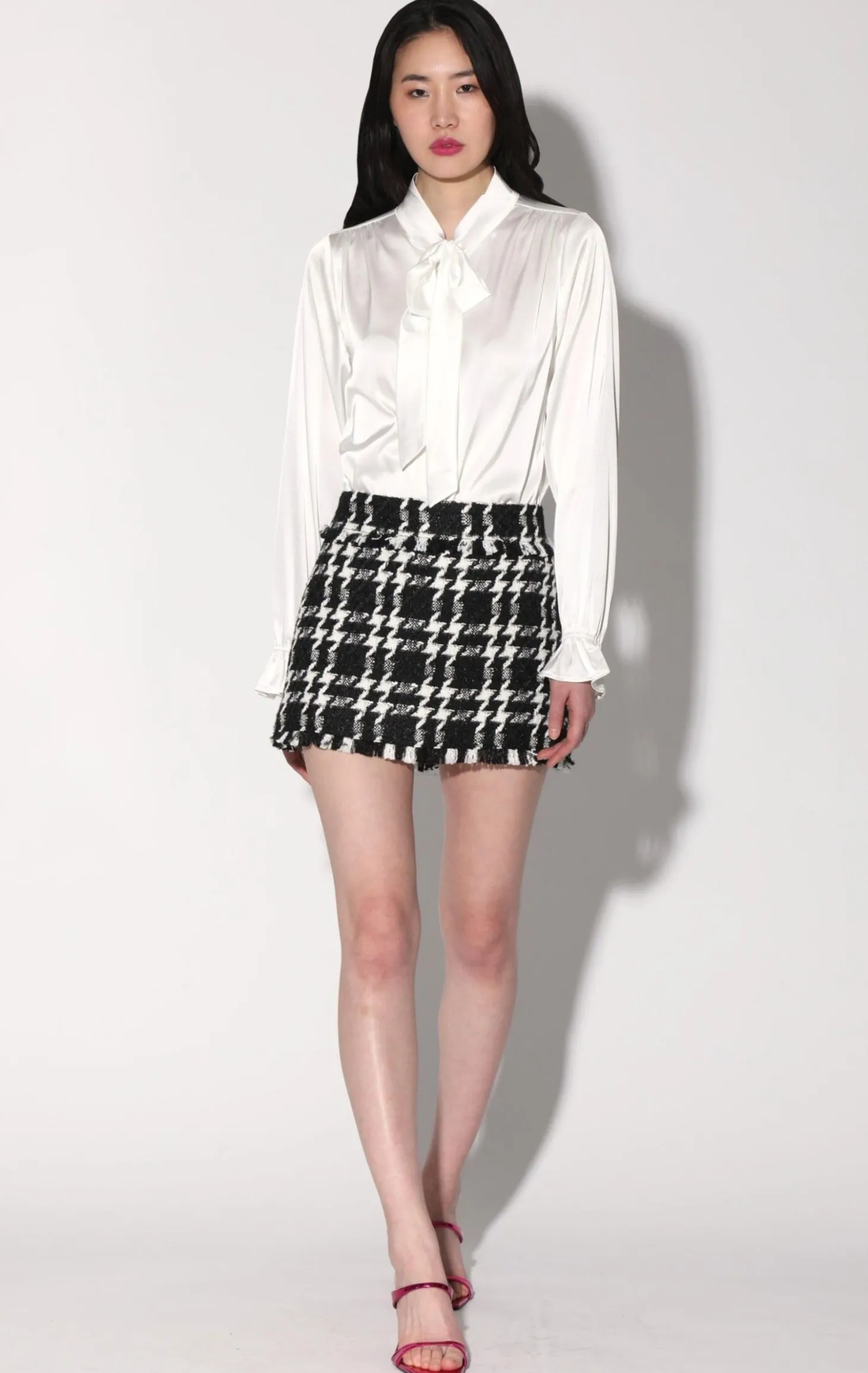 Della Skirt, Heritage Tweed Black>Walter Baker Hot