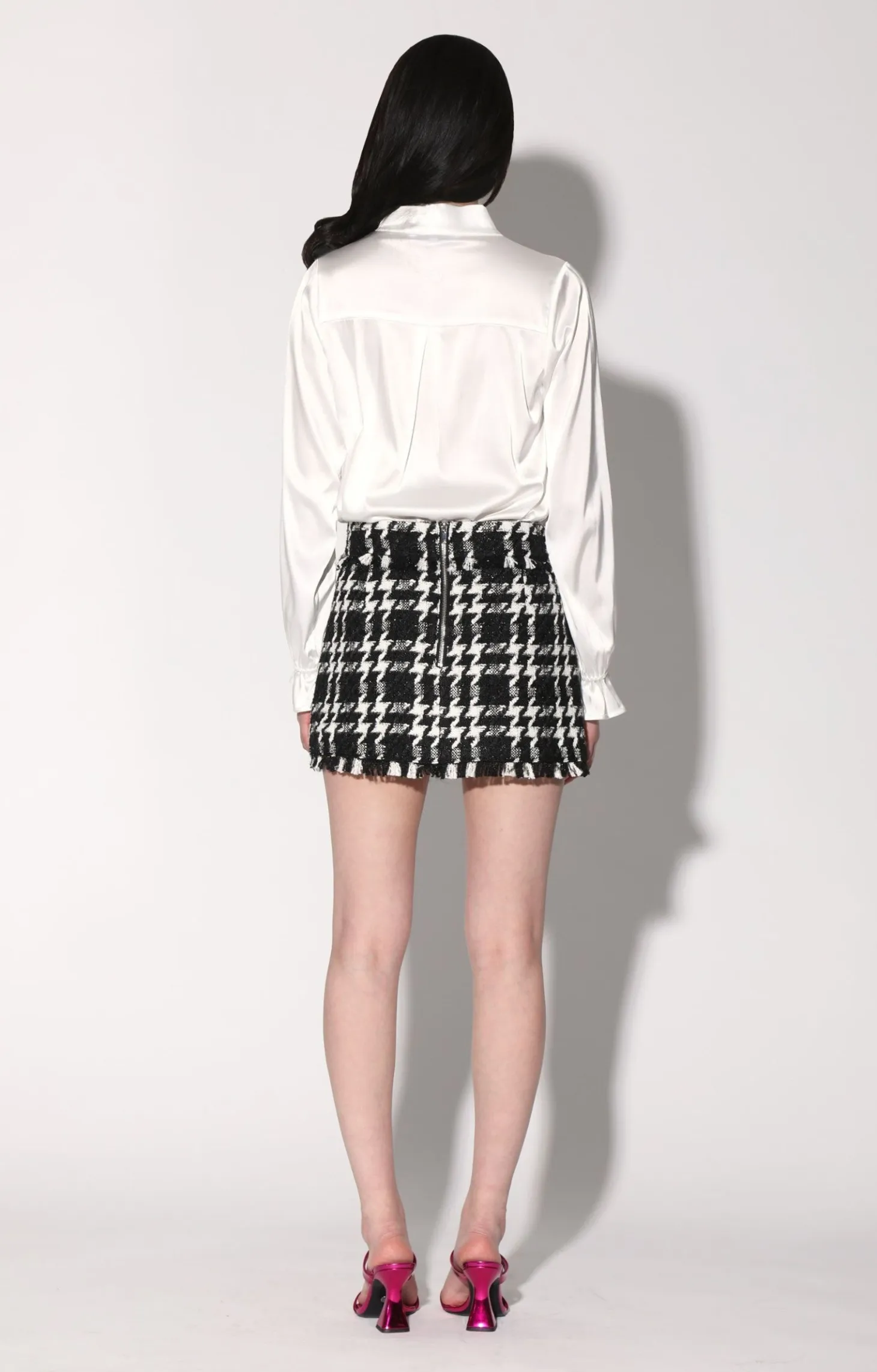 Della Skirt, Heritage Tweed Black>Walter Baker Hot