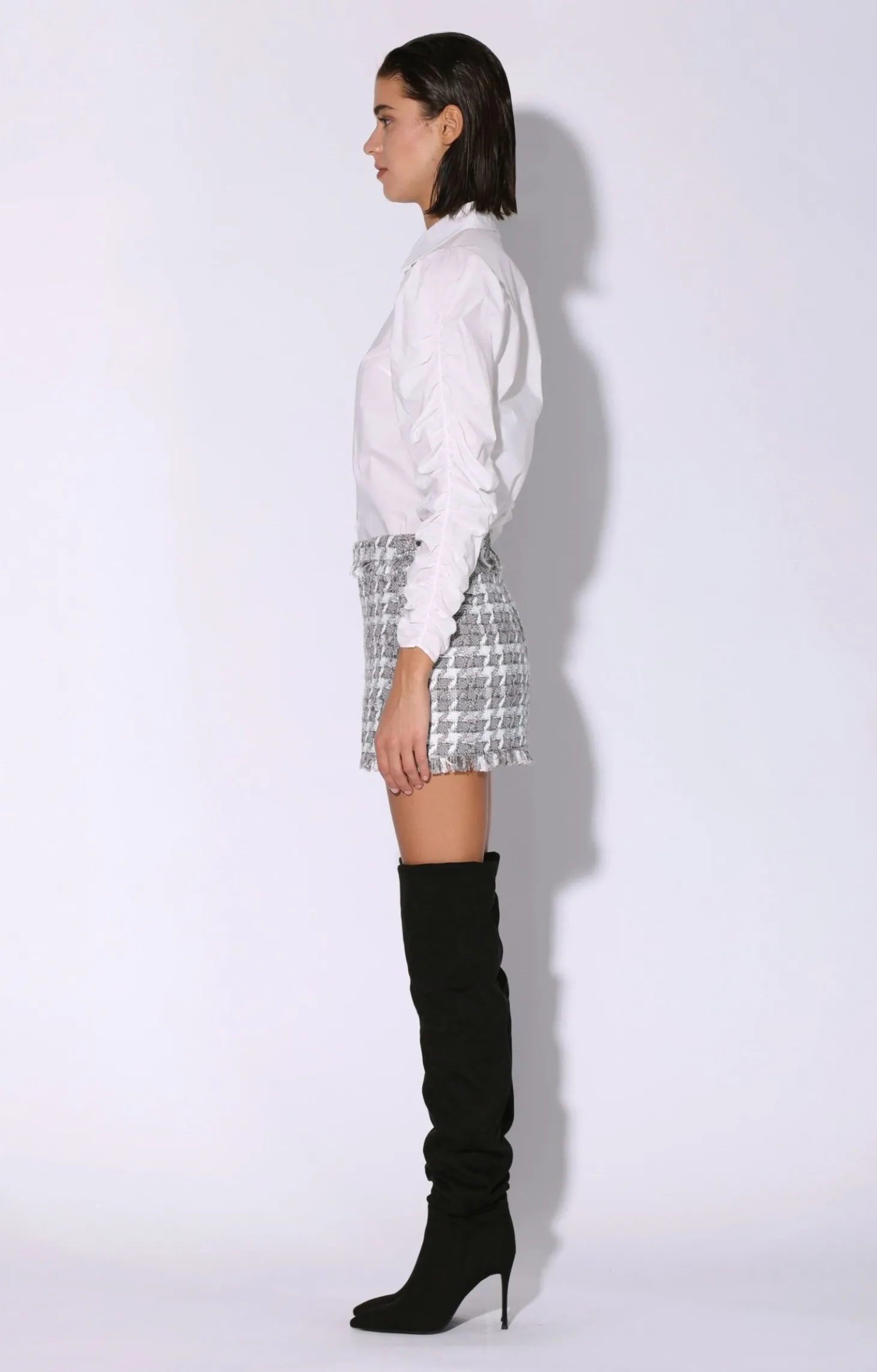 Della Skirt, Heritage Tweed Grey>Walter Baker Discount