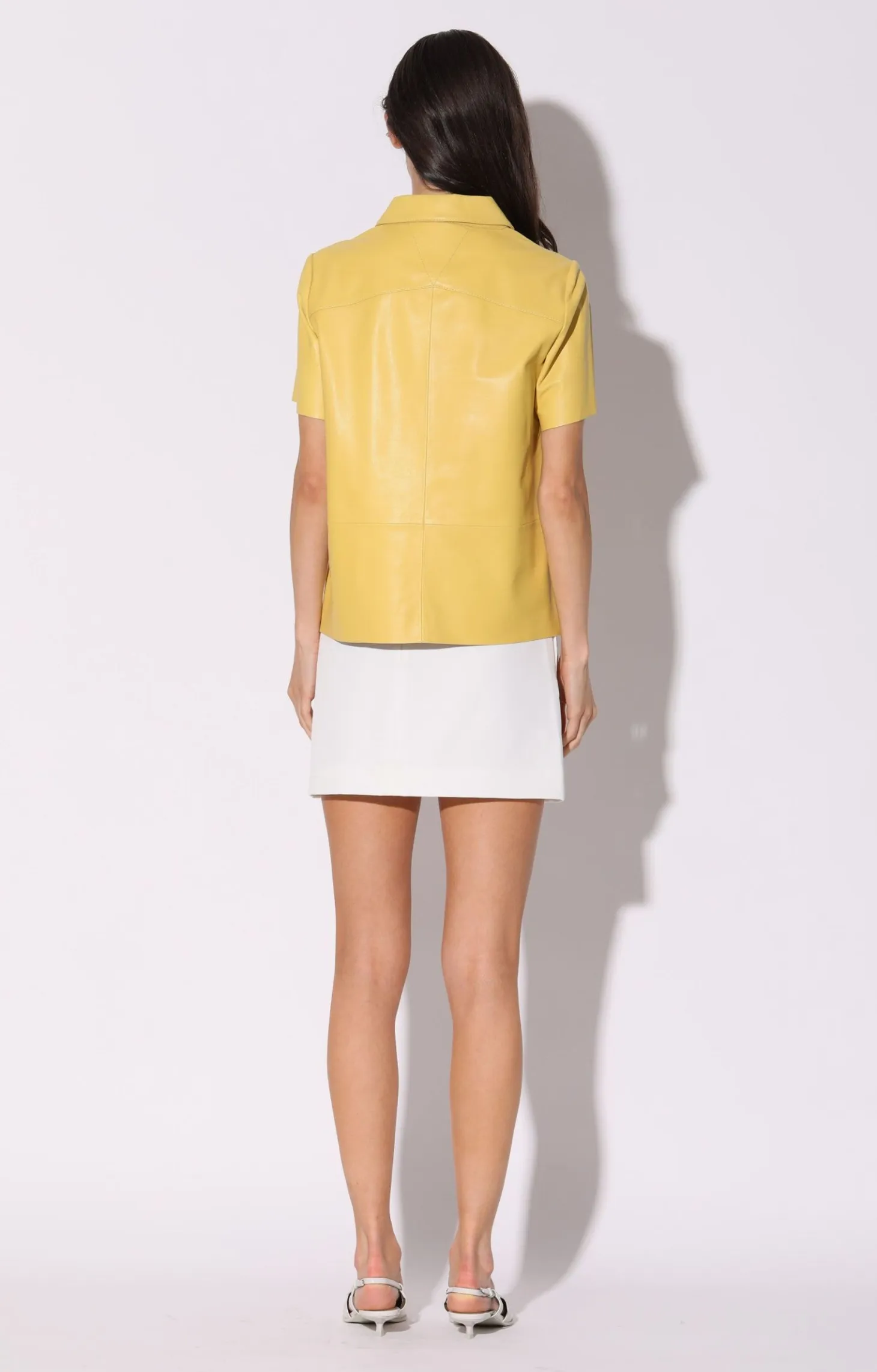 Eros Top, Pale Yellow-Leather>Walter Baker Flash Sale