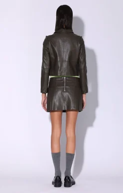 Estrella Jacket, Moss-Leather><noscript><img width=
