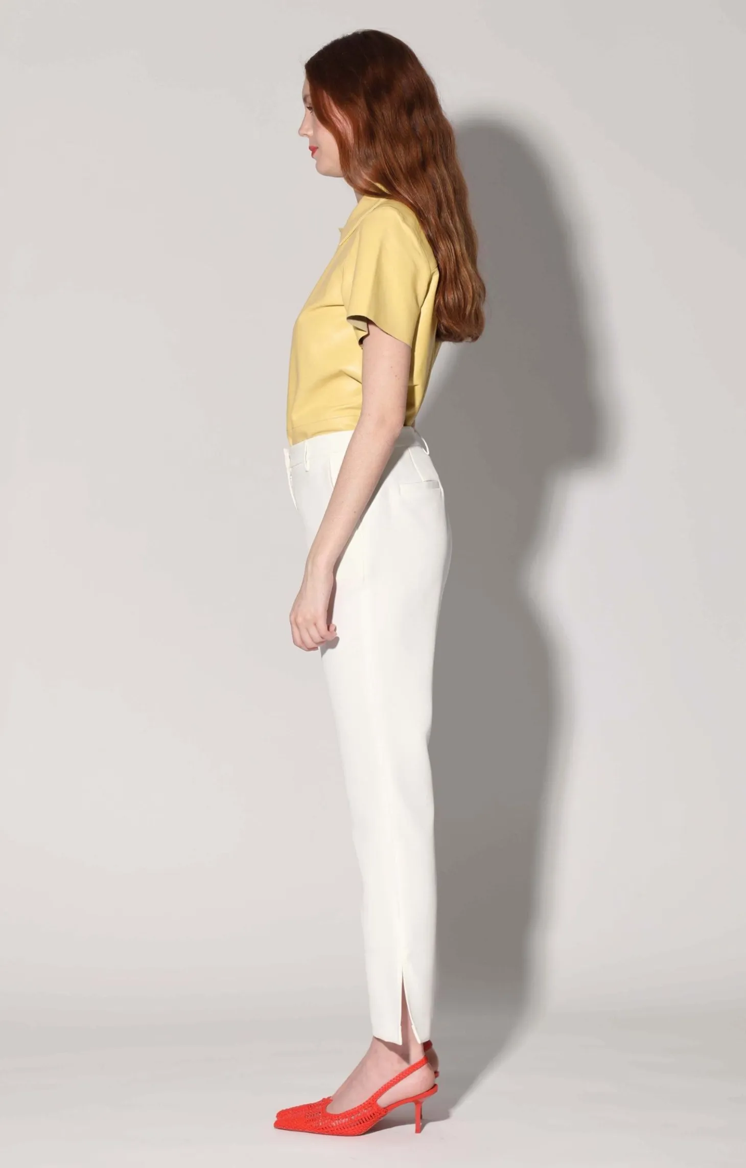Falon Pant, White>Walter Baker New