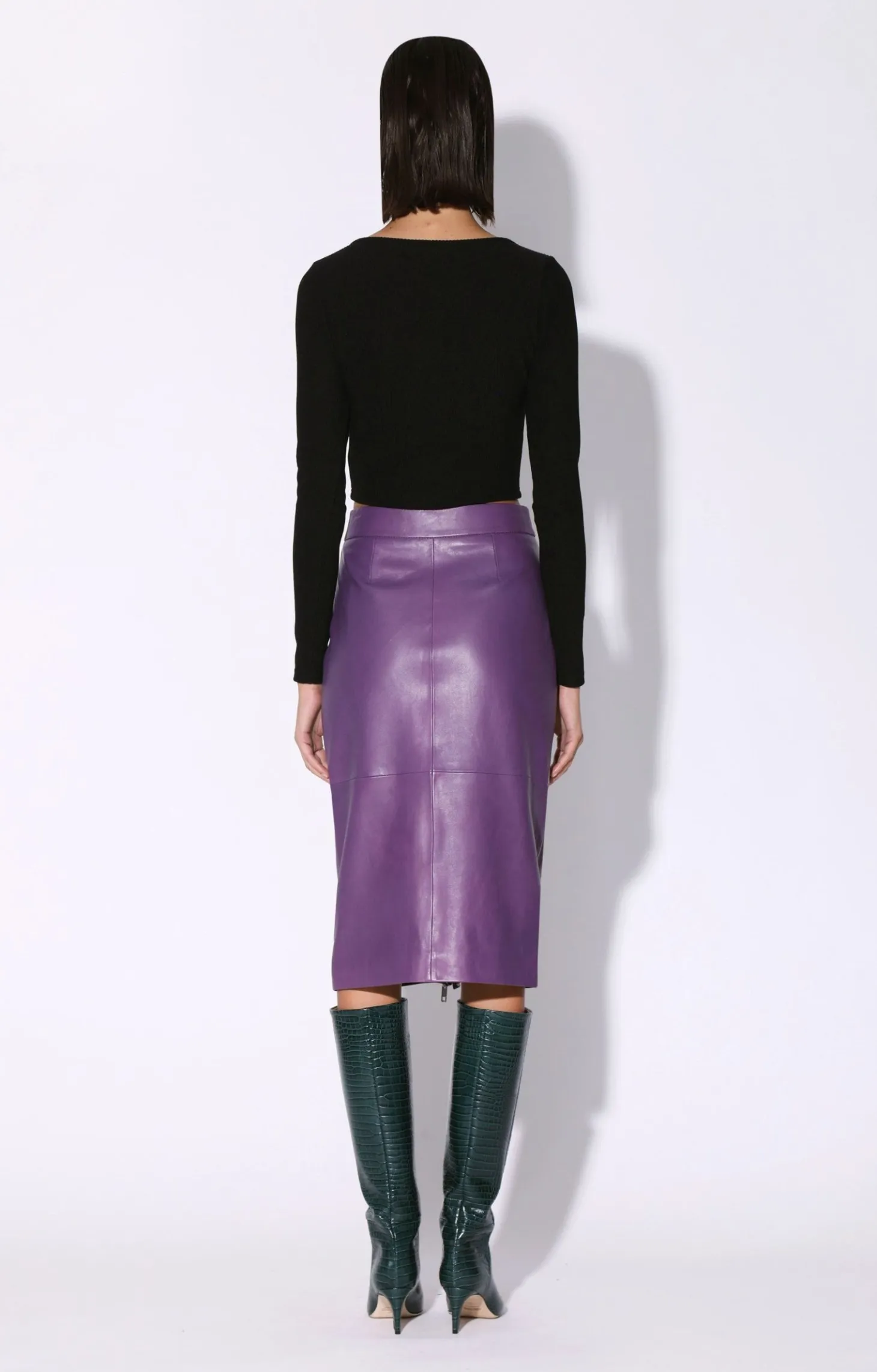 Galette Skirt, Amethyst-Leather>Walter Baker Hot