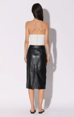Galette Skirt, Black-Leather><noscript><img width=