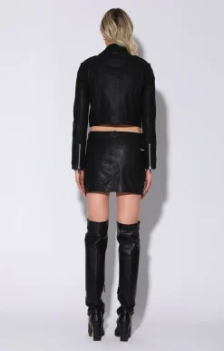 Gavriel Skirt, Black Napalon-Leather><noscript><img width=
