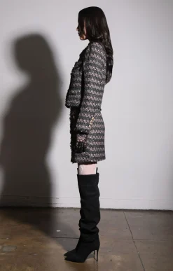 Inaya Jacket, Tribeca Tweed Black Blush><noscript><img width=