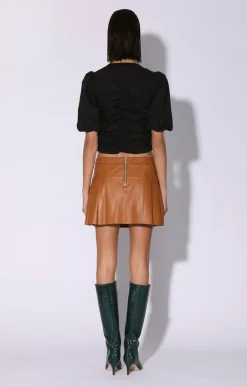 Izzie Skirt, Camel-Leather><noscript><img width=