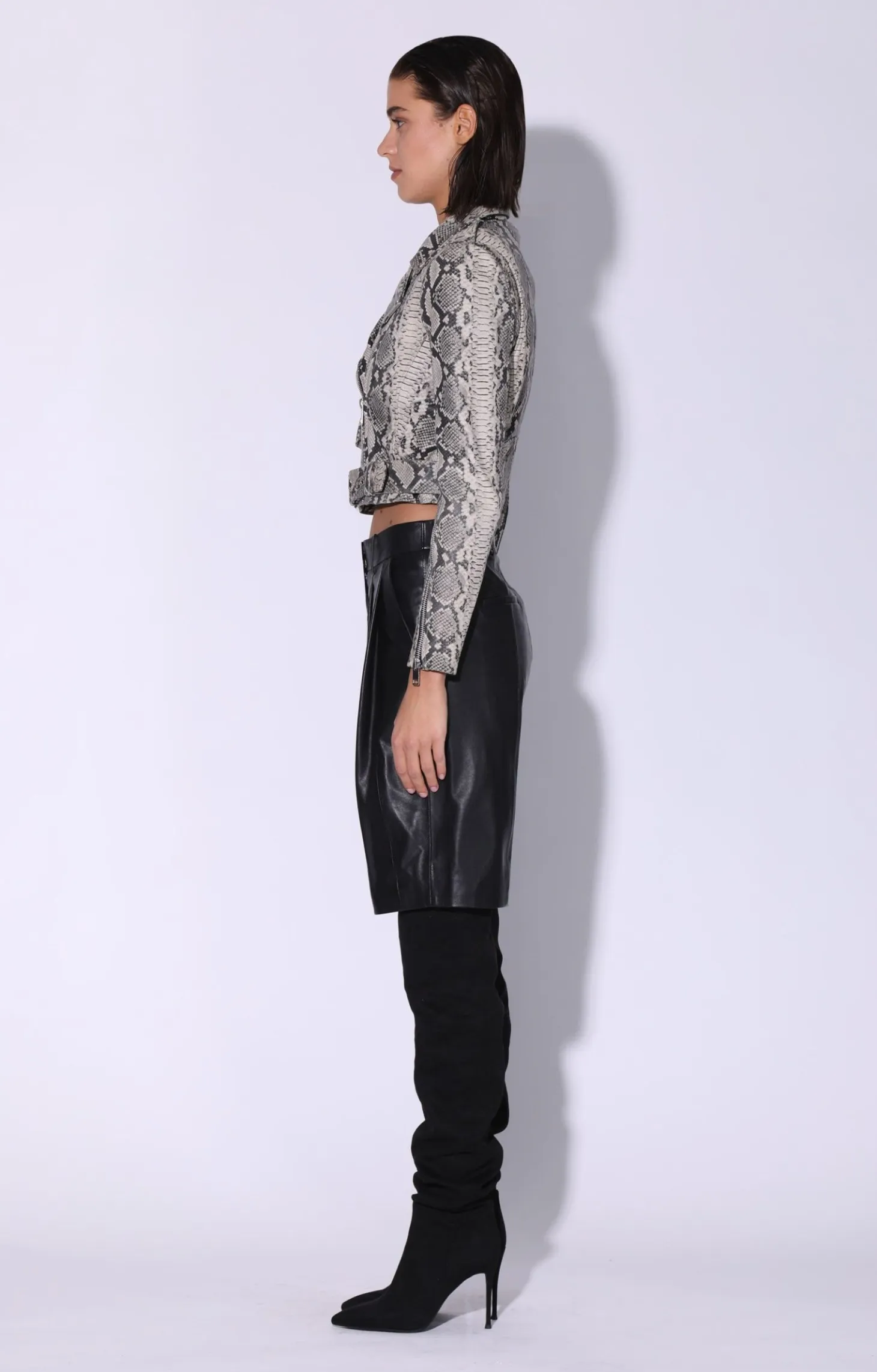 Jase Jacket, Grey Snake-Leather>Walter Baker Clearance