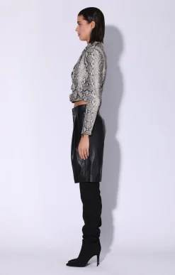 Jase Jacket, Grey Snake-Leather><noscript><img width=