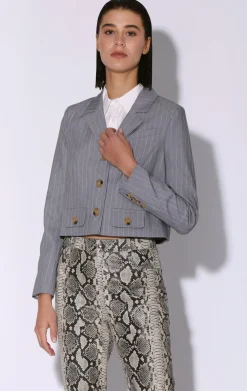 Javi Jacket, Heather Pin Stripe>Walter Baker New