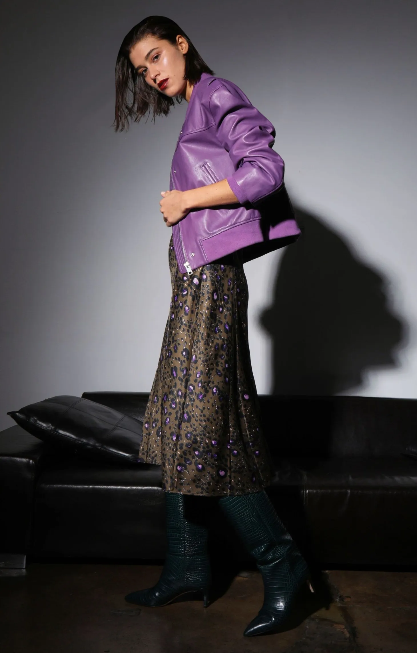 Jessah Jacket, Amethyst-Leather>Walter Baker Discount