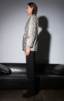 Kiki Blazer, Grey Snake-Leather><noscript><img width=
