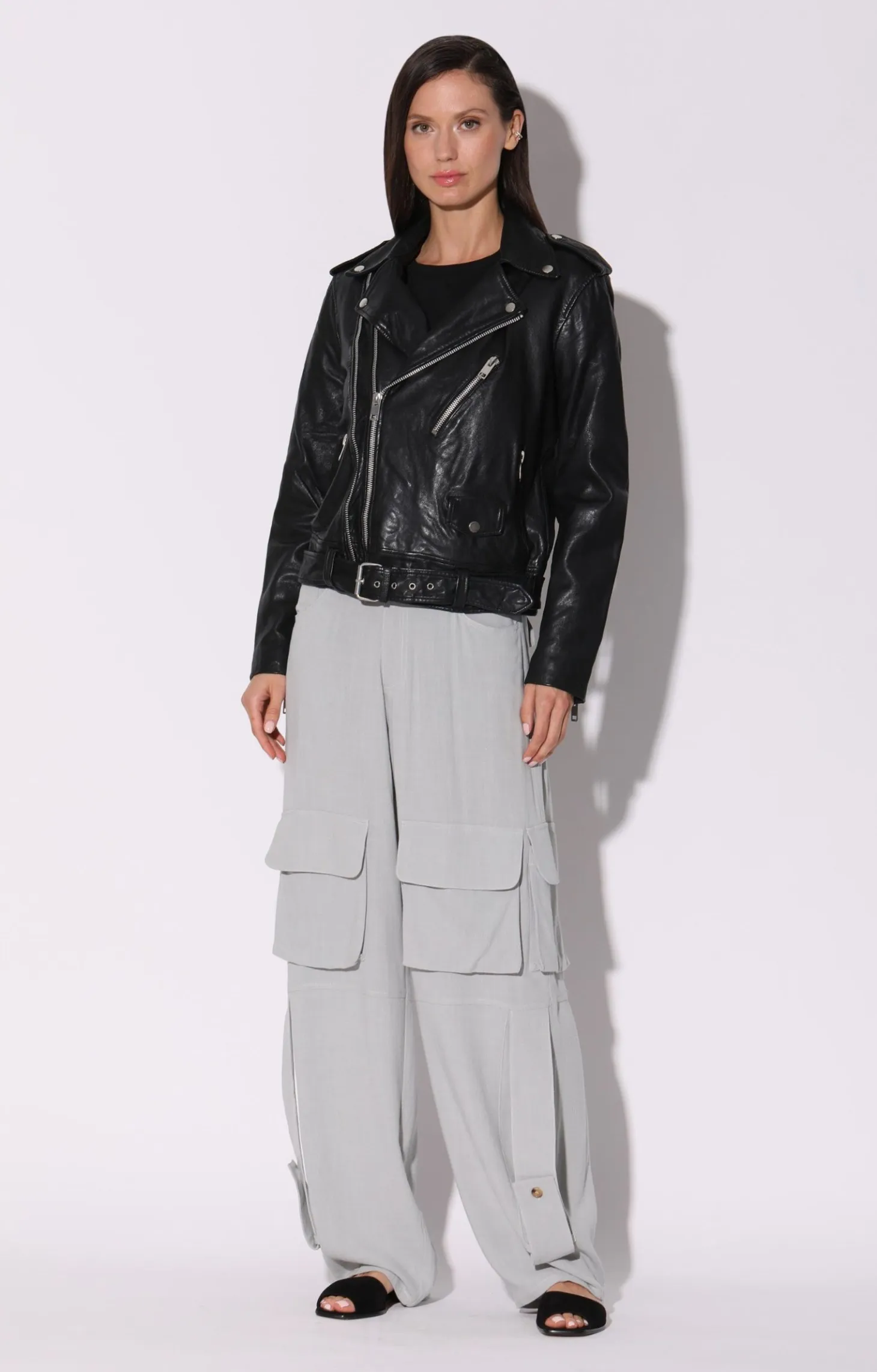 Kingsley Jacket, Black-Vt Leather>Walter Baker Cheap