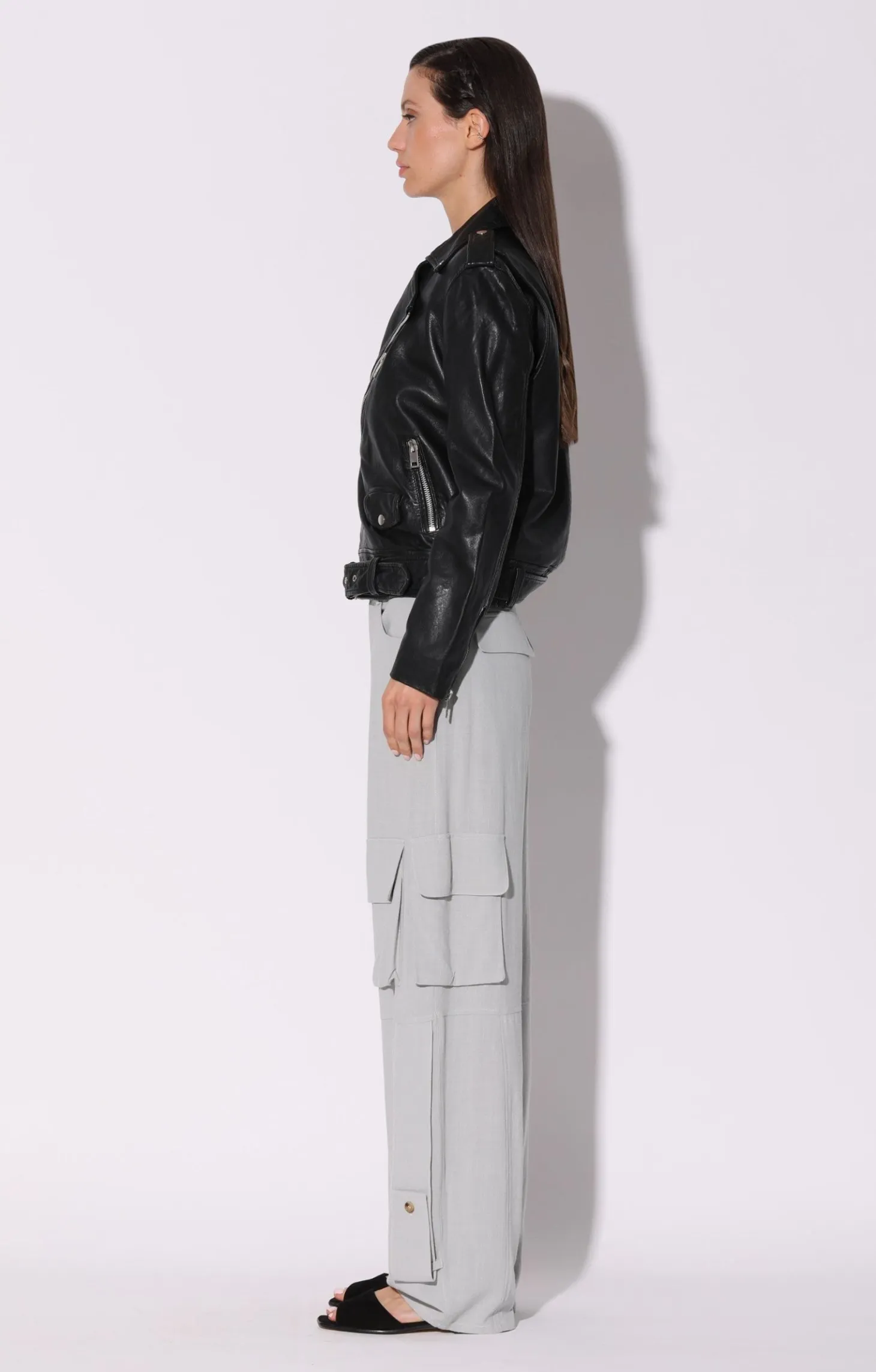 Kingsley Jacket, Black-Vt Leather>Walter Baker Cheap