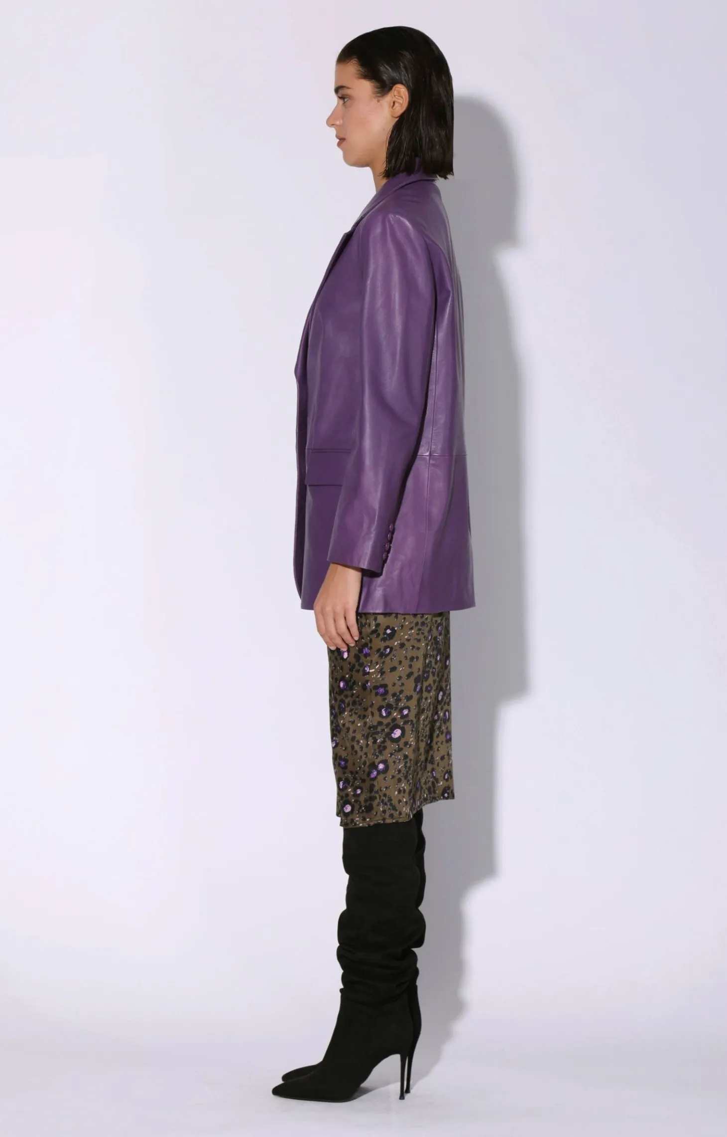 Kira Blazer, Amethyst-Leather>Walter Baker Cheap