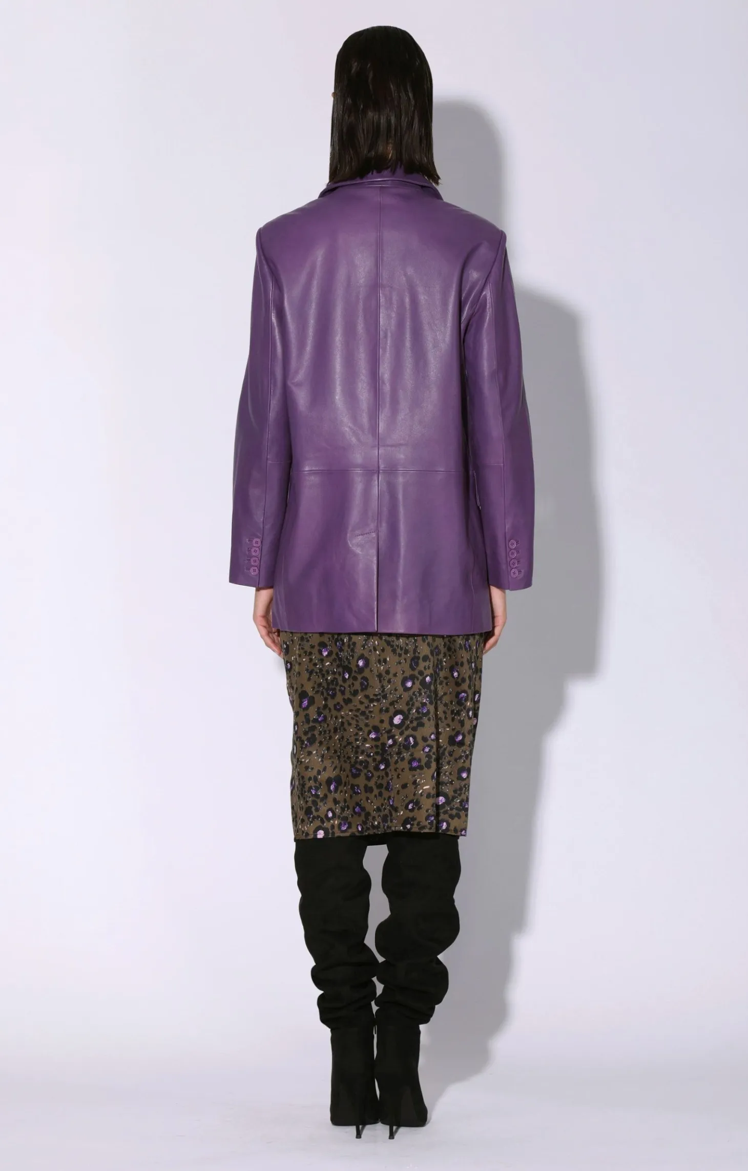Kira Blazer, Amethyst-Leather>Walter Baker Cheap