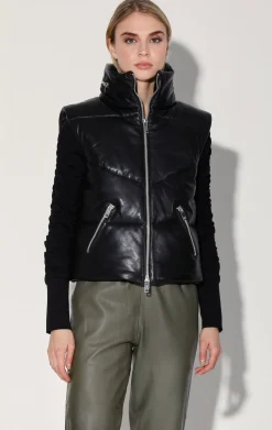 Landon Vest, Black-Puffer Leather>Walter Baker Best