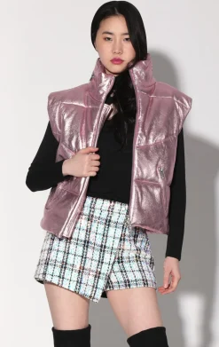 Landon Vest, Pink Frost Metallic-Leather>Walter Baker Best