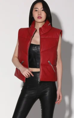 Landon Vest, Red-Puffer Leather>Walter Baker Hot
