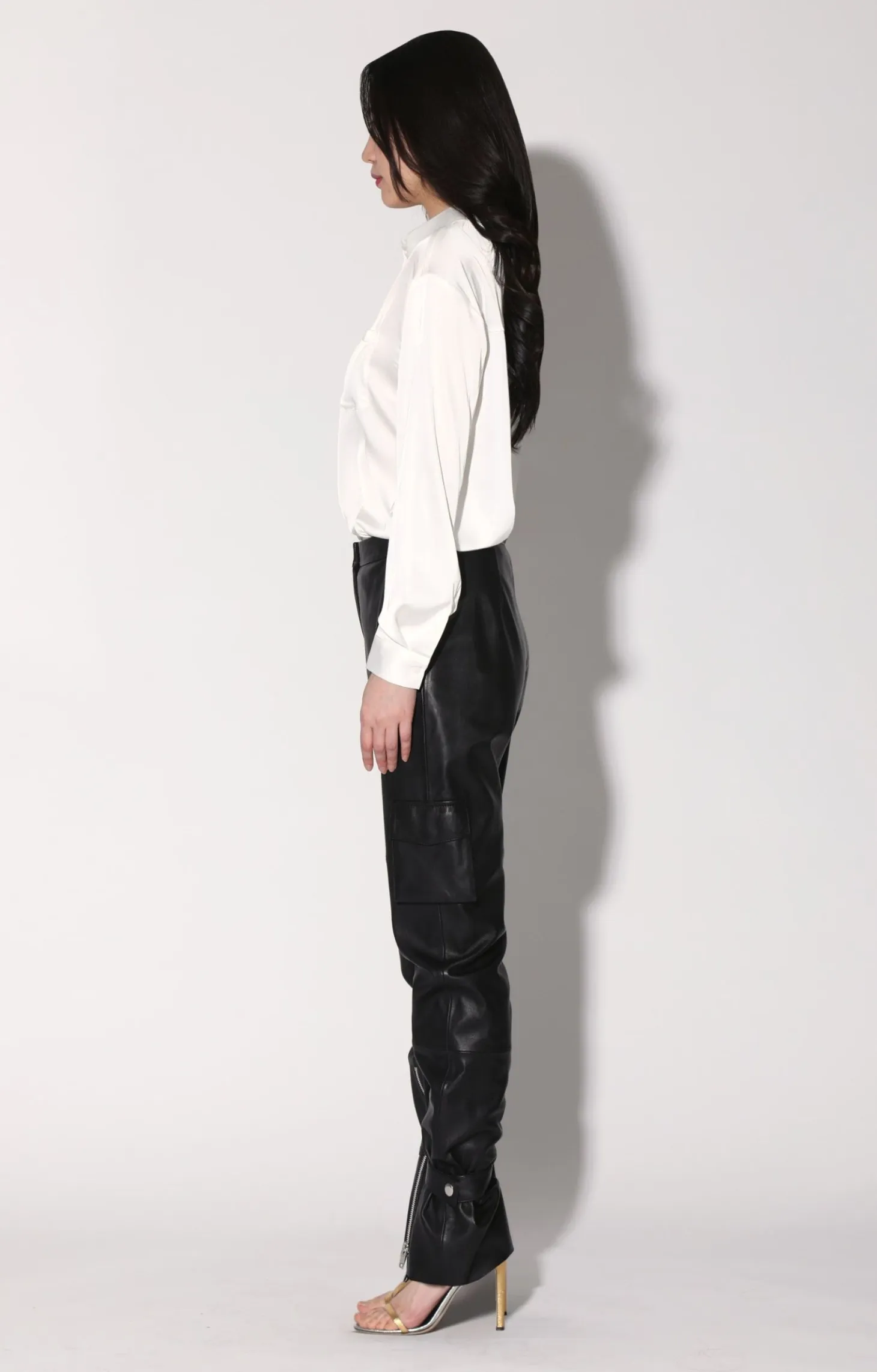 Leondro Pant, Black-Leather>Walter Baker Cheap