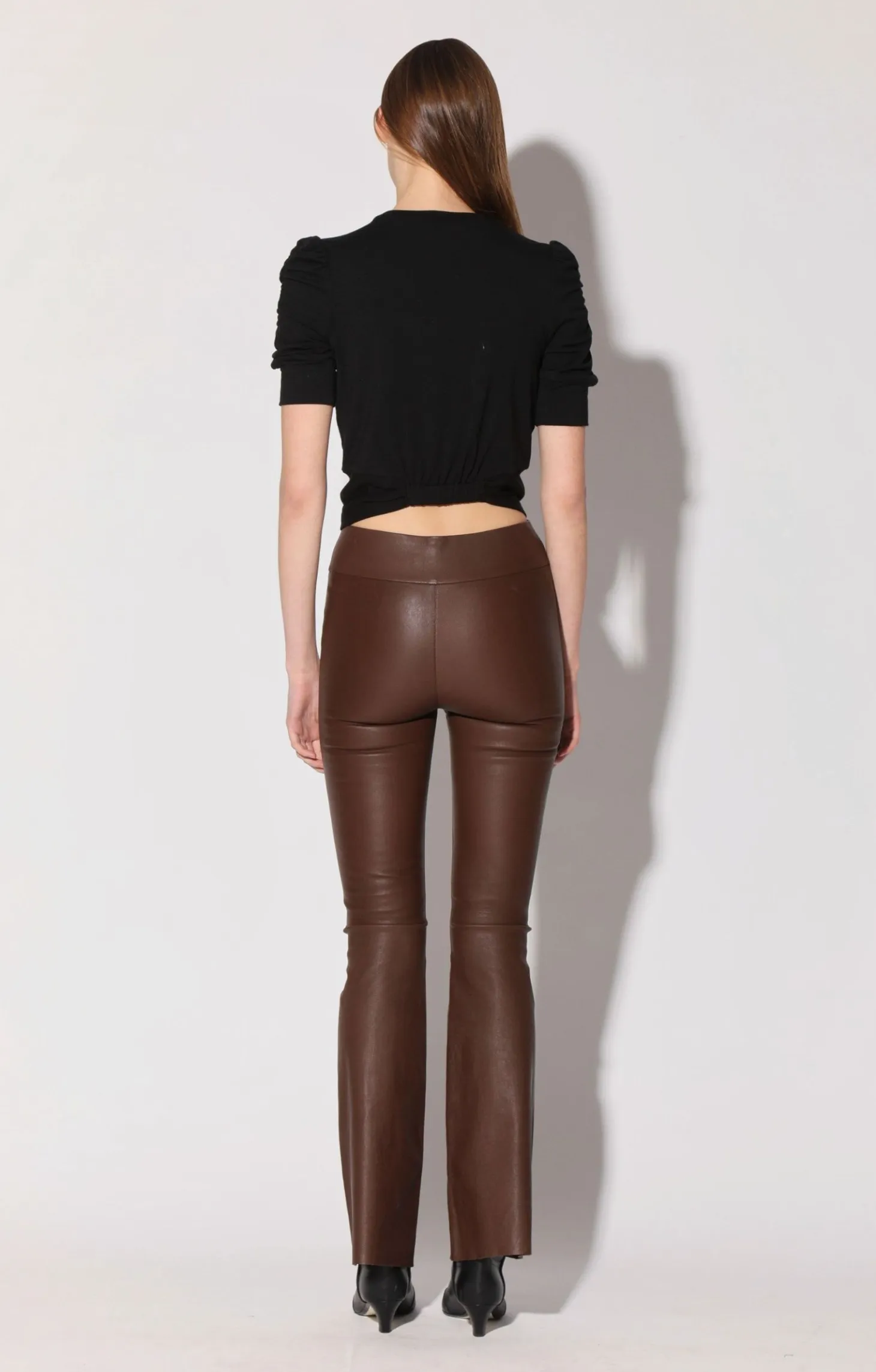 Lexie Pant, Walnut-Stretch Leather>Walter Baker Cheap