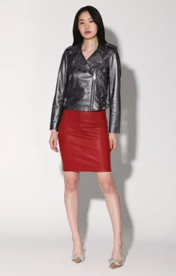 Liz Jacket, Gunmetal-Leather>Walter Baker Sale