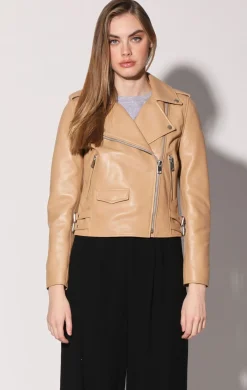 Liz Jacket, Latte-Leather>Walter Baker New