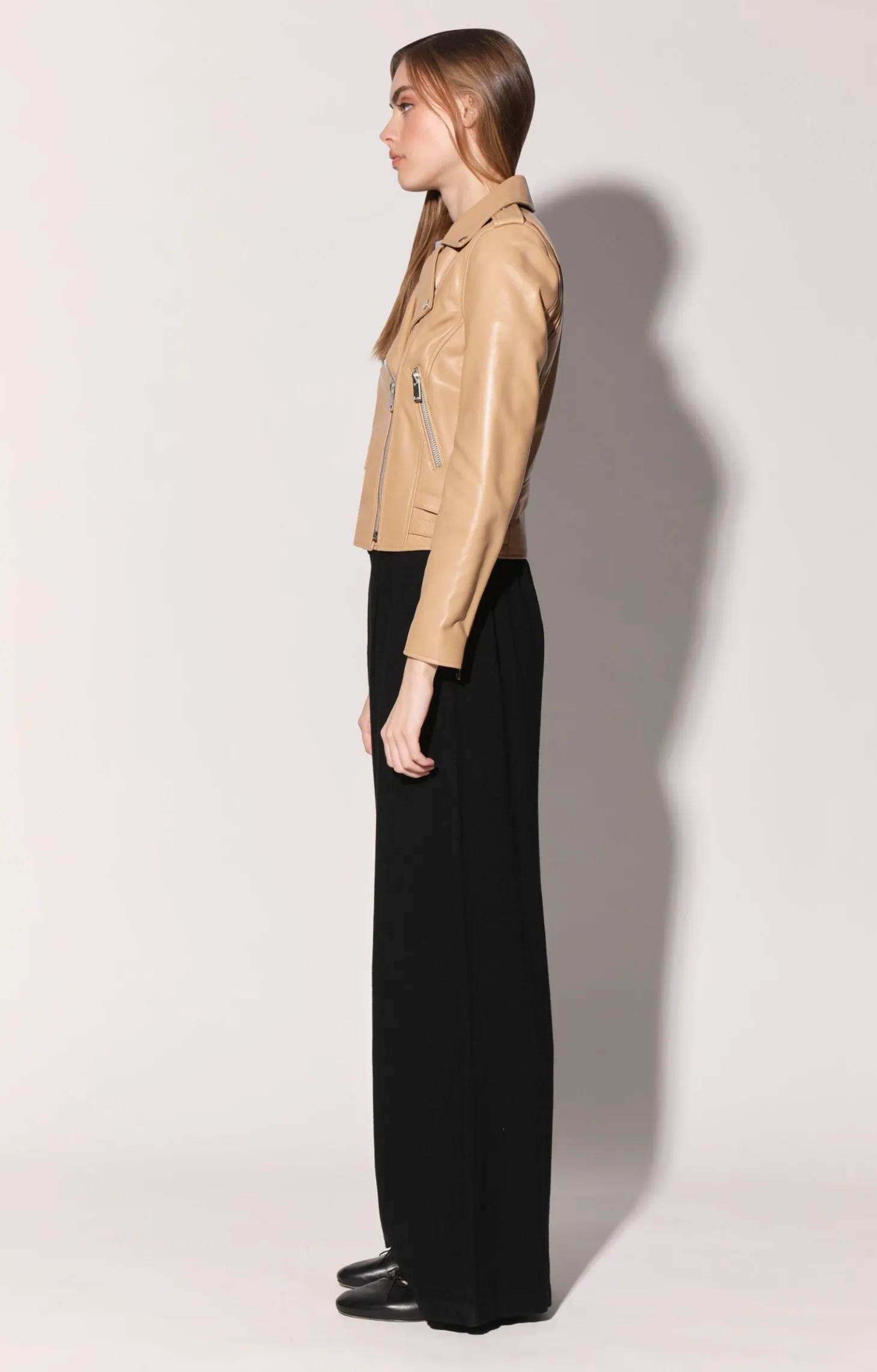 Liz Jacket, Latte-Leather>Walter Baker New