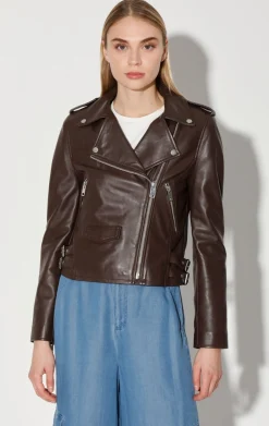 Liz Jacket, Mocha-Leather>Walter Baker Cheap