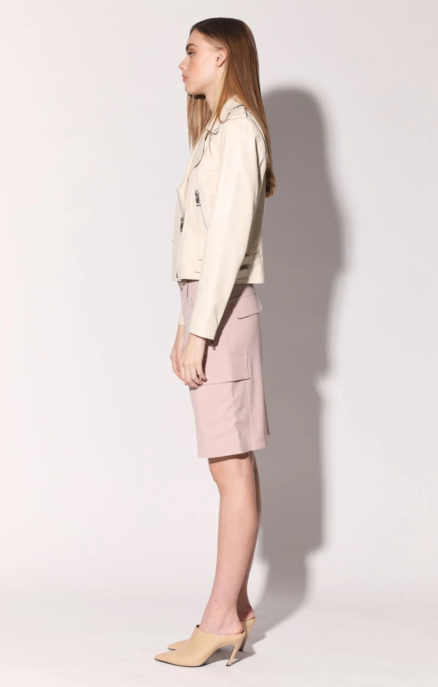 Liz Jacket, Oyster-Leather>Walter Baker Cheap
