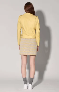 Liz Jacket, Pale Yellow-Leather><noscript><img width=