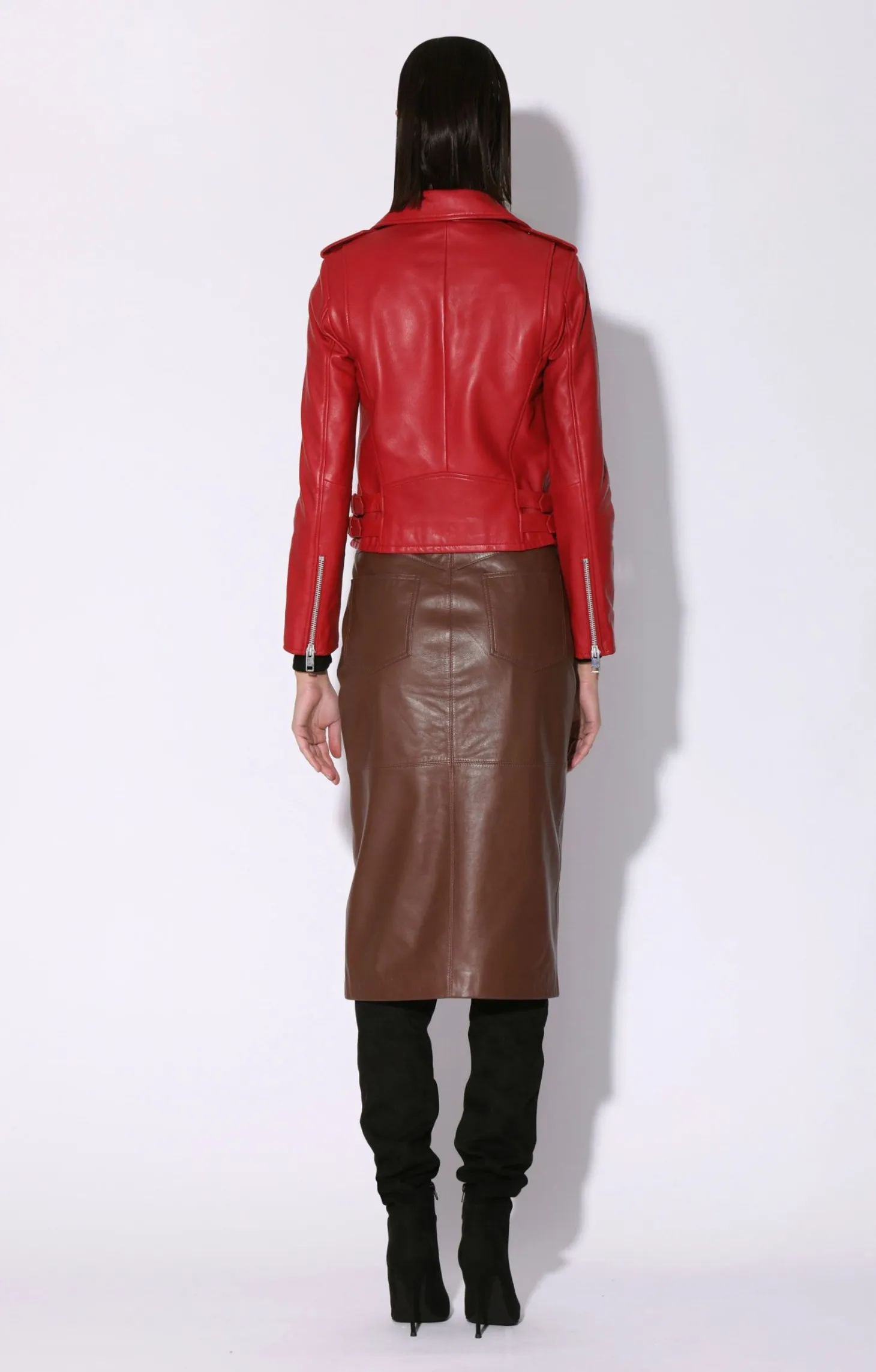 Liz Jacket, Red-Leather>Walter Baker Online