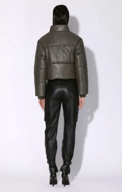 Lorenza Jacket, Moss-Leather><noscript><img width=