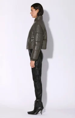 Lorenza Jacket, Moss-Leather><noscript><img width=