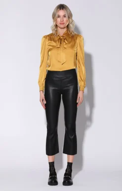 Luisa Pant, Black-Stretch Leather>Walter Baker Hot