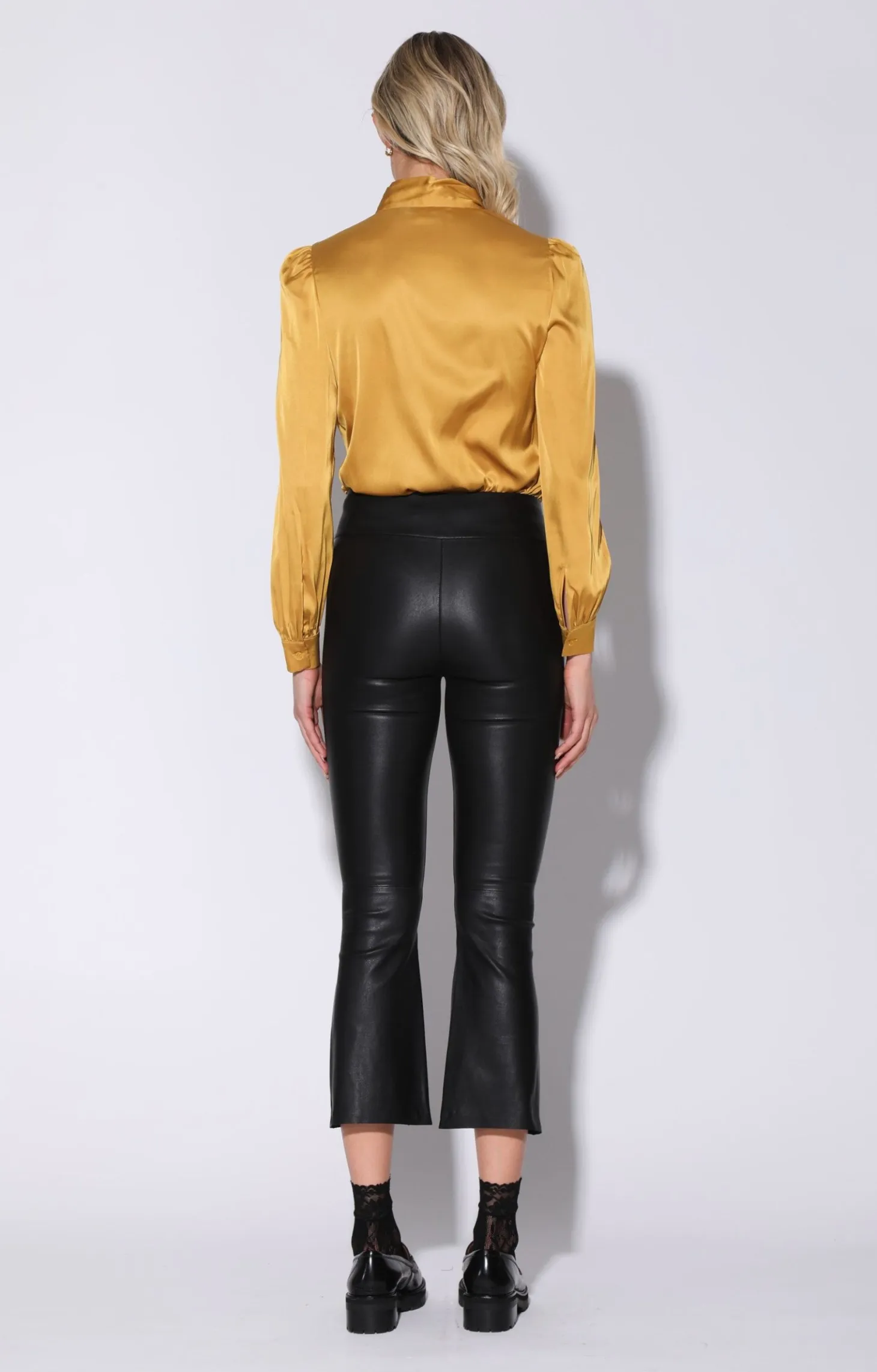 Luisa Pant, Black-Stretch Leather>Walter Baker Best